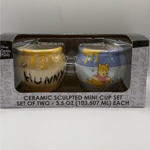 Disney Winnie the Pooh Ceramic Mini Mug Set - Gold and Blue